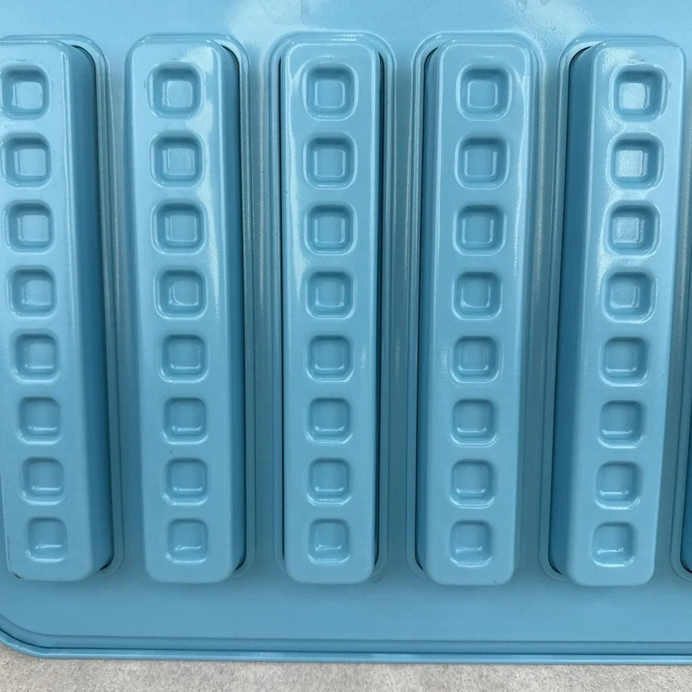 Pampered Chef Waffle Stick Baking Pan Non-Stick Carbon Steel 16 X 11 Blue 100018